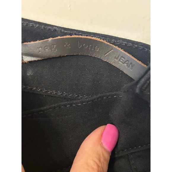 Rag & Bone Equestrian Skinny Jeans Black Stretch Denim Size 26 - Picture 2 of 8